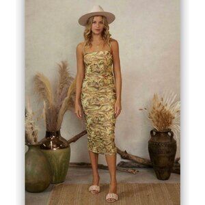 Endless Blu Magic Potion Marble Tie Dye Midi Dress - Size S